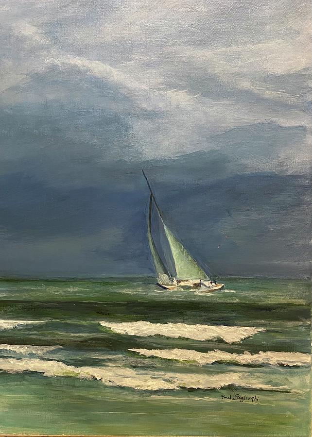 Wind in my Sail Painting by Paula Pagliughi