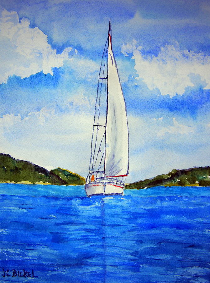 Wind in the Sails Painting by Jacquelin Bickel