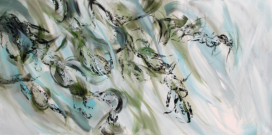 Wind in the Willow 1 Painting by Tracy Male