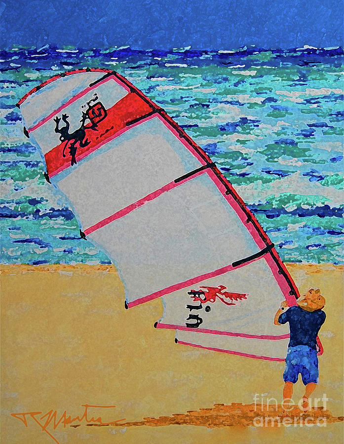 Wind Kite Surfer  Digital Art by Art Mantia