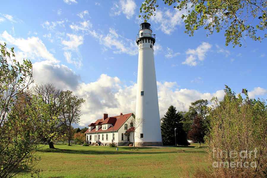 Lighthouse Photograph - Wind Point Lighthouse Wisconsin  8500 by Jack Schultz