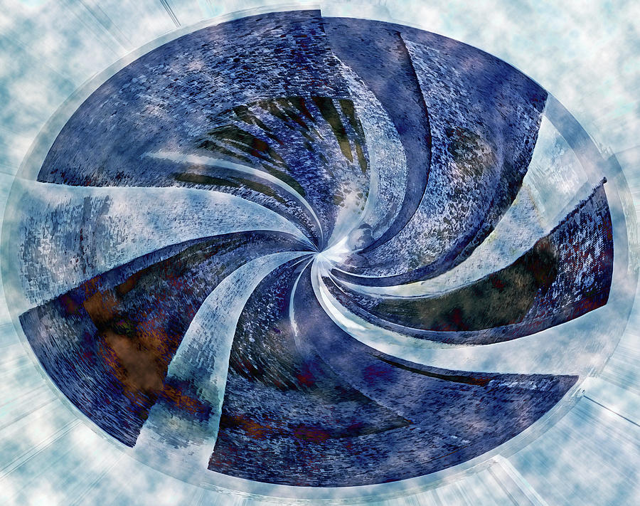 Wind Power Blue Mixed Media by Sharon Williams Eng