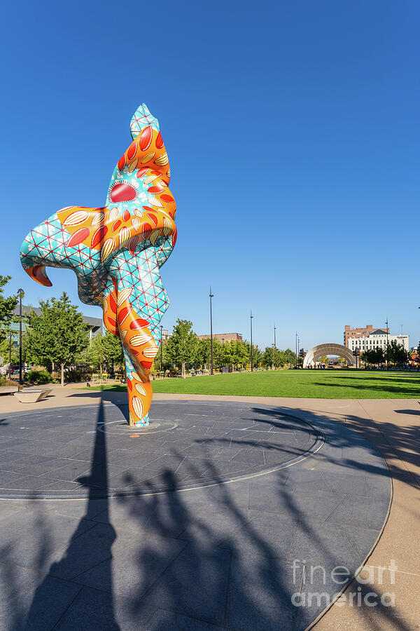 Wind Sculpture Downtown Omaha Nebraska Photograph by Jennifer White