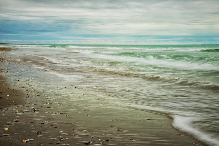 Shell Photograph - Wind Swept Beach by Bob Decker