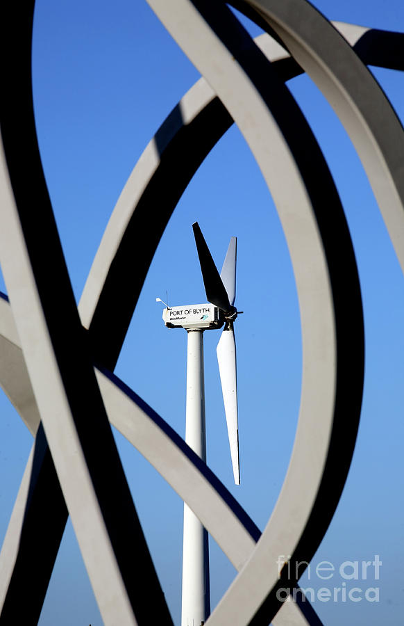 Wind turbine through sculpture Photograph by Bryan Attewell