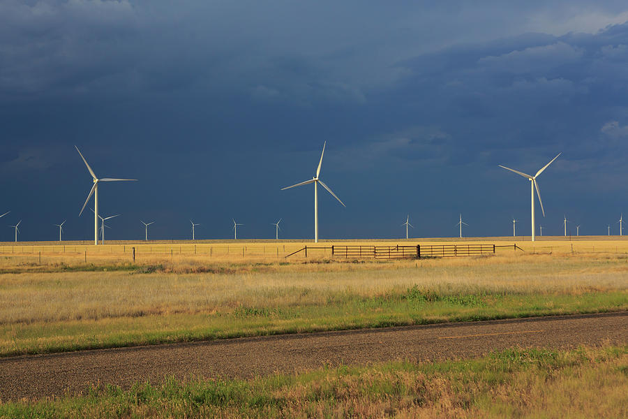 Wind Turbines Clarendon Gray County Texas Photograph by David Smith
