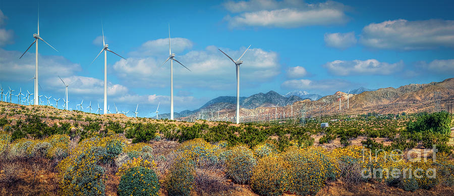 Wind Turbines in Green Energy Farm  Photograph by David Zanzinger