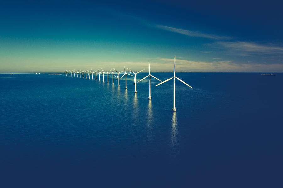 Wind turbines in the ocean Photograph by Jonathanfilskov-photography