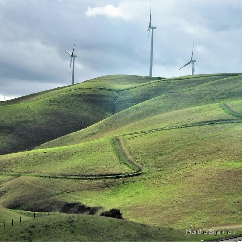Truck Photograph - Wind Turbines on Top of the Hill by Martha Sherman