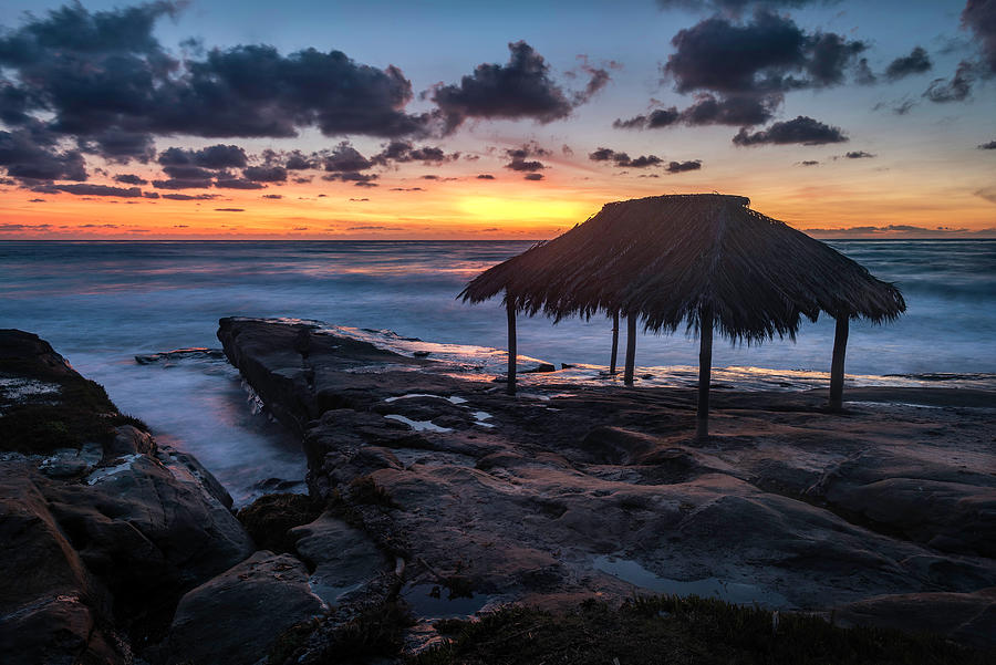 Windansea Surf Shack Sunset Photograph by Scott Cunningham