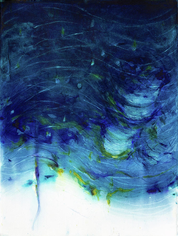 WindBlown Blue Painting by Petra Rau