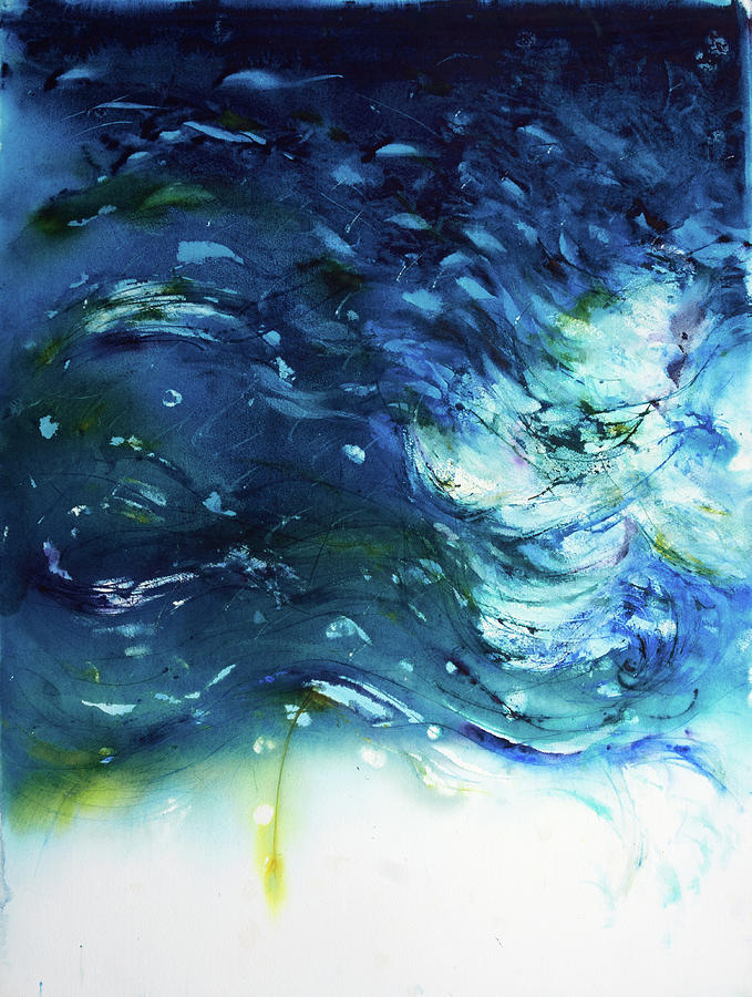 WindBlown Blue too Painting by Petra Rau