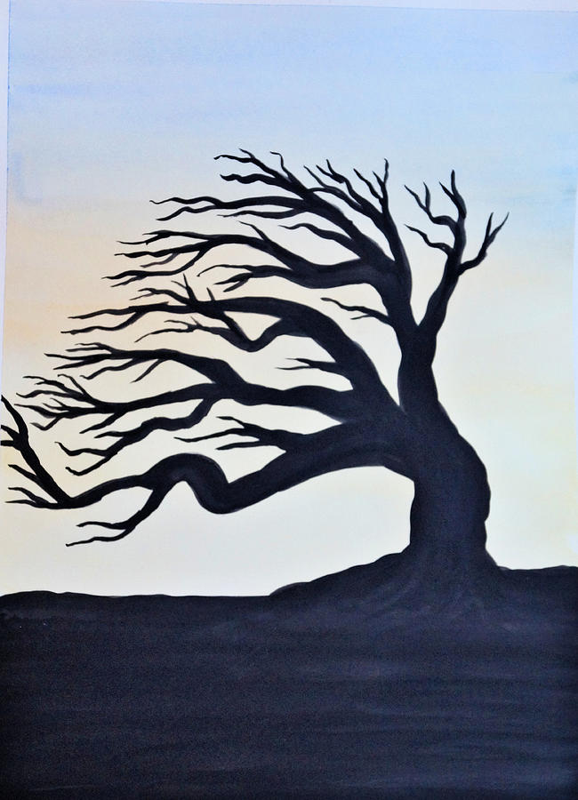 Windblown Silhouette Painting by Jennifer Craft - Fine Art America