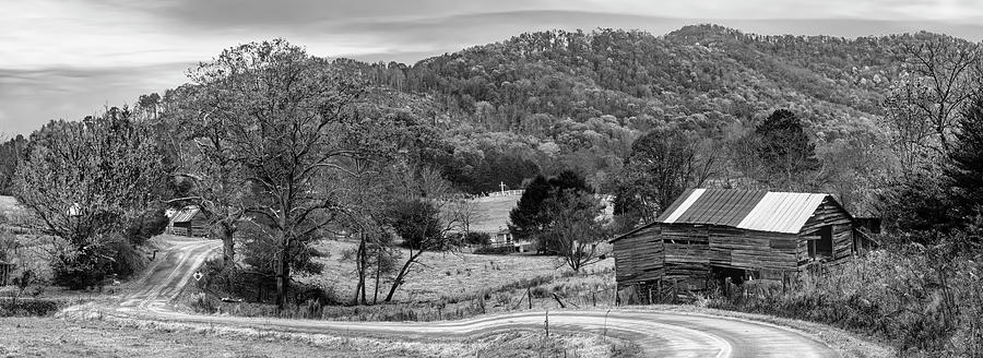 Winding Country Roads Black and White   Photograph by Debra and Dave Vanderlaan