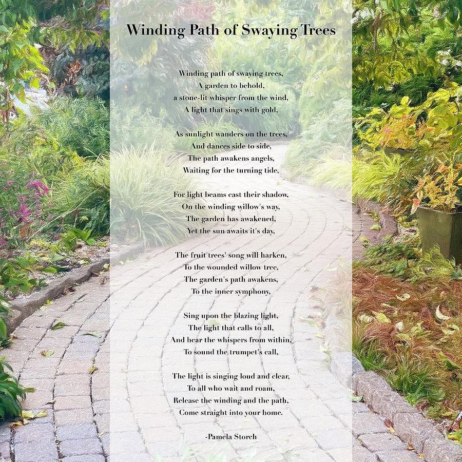 Winding Path Of Swaying Trees Poem Digital Art By Pamela Storch Pixels