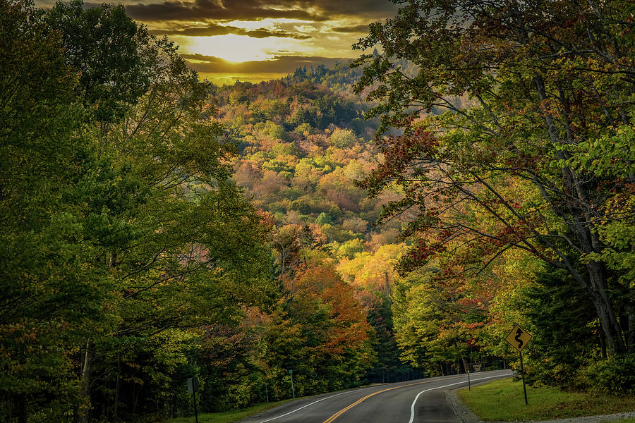 Winding Road In Dixville Notch New Hampshire Photograph