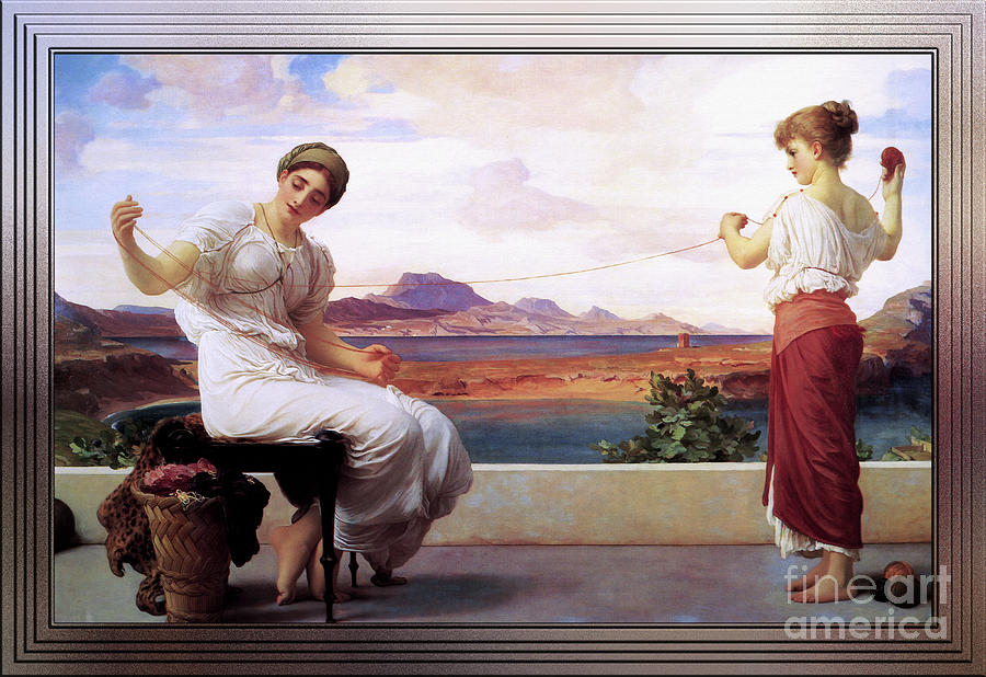Winding The Skein by Frederic Leighton Painting by Rolando Burbon