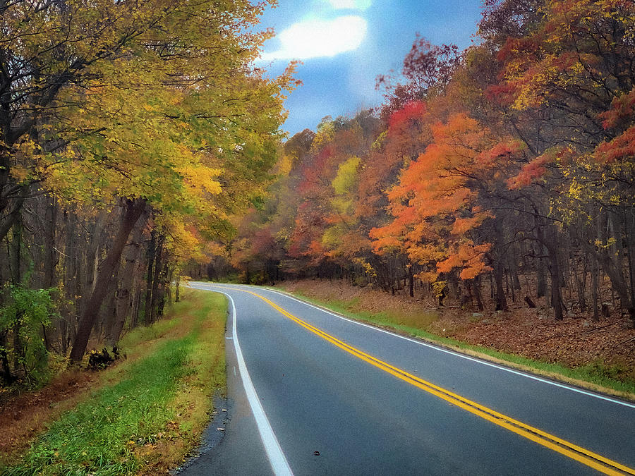 Winding West Virginia Road in Fall Photograph by Lora J Wilson