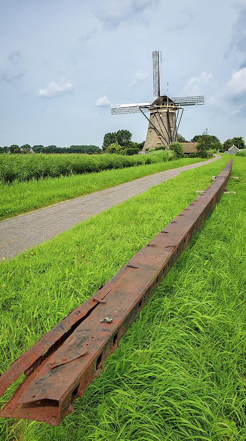 Windmill and Sail Axle  Photograph by Semmick Photo