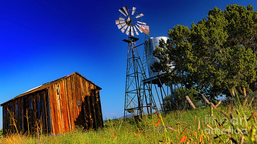 Windmill and Shed Photograph by Mark Jackson