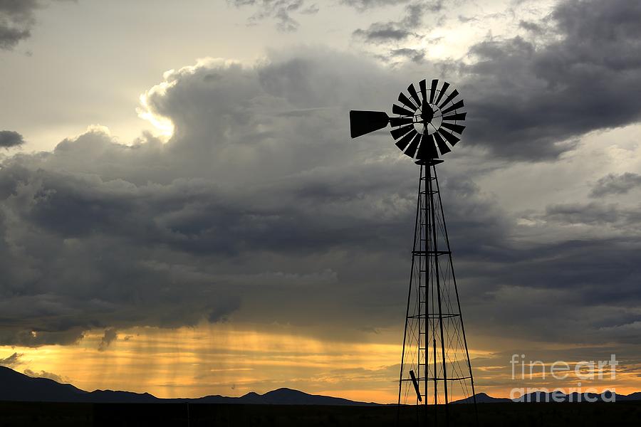 Windmill at Sunset Photograph by Billy Bateman