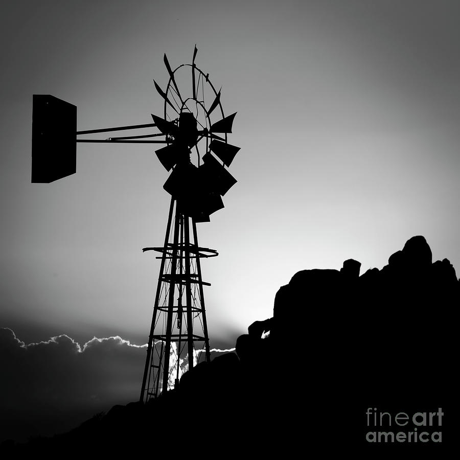 Windmill at Sunset Photograph by Catherine Walters