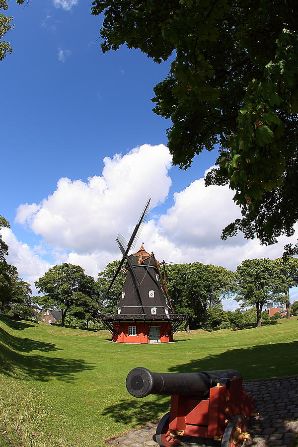 Windmill at the Copenhagen Citadel - Kastellet Photograph by Pejft