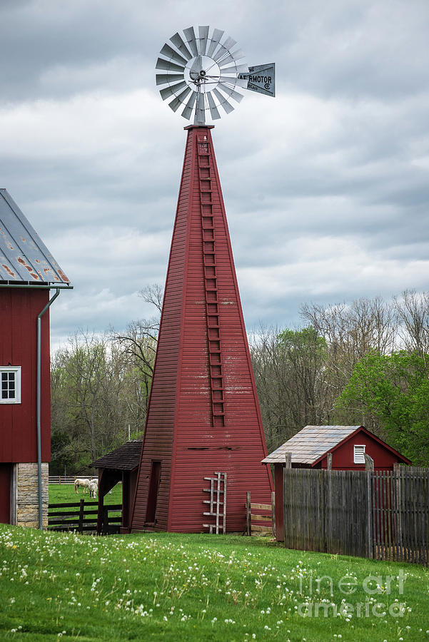 Windmill - Daniel Arnold Homestead - Dayton - Ohio Photograph by Gary Whitton