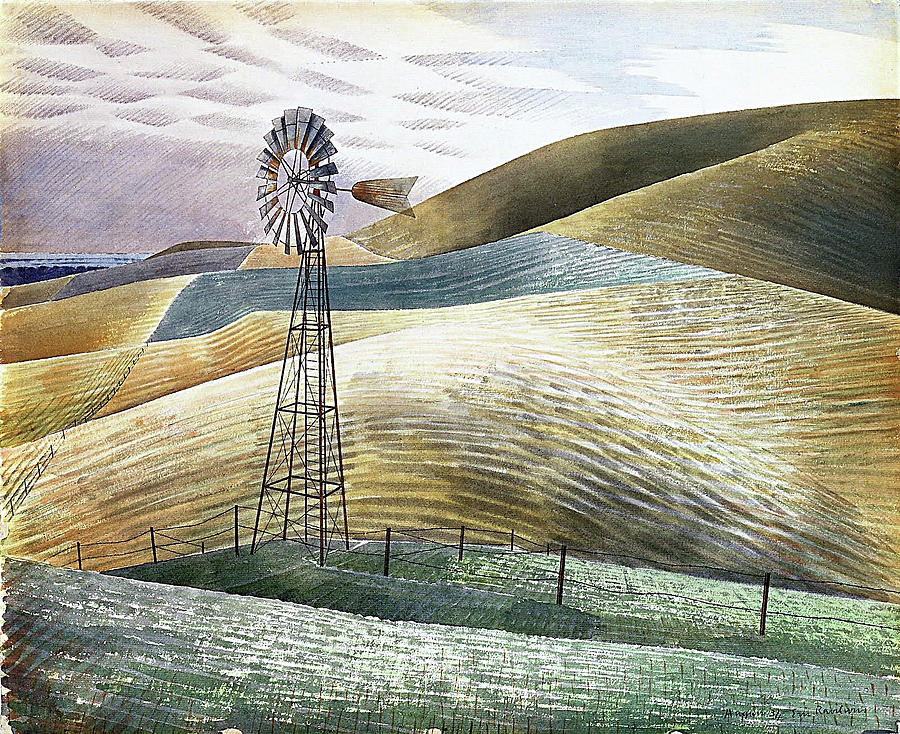 Eric Ravilious Painting - Windmill - Digital Remastered Edition by Eric Ravilious