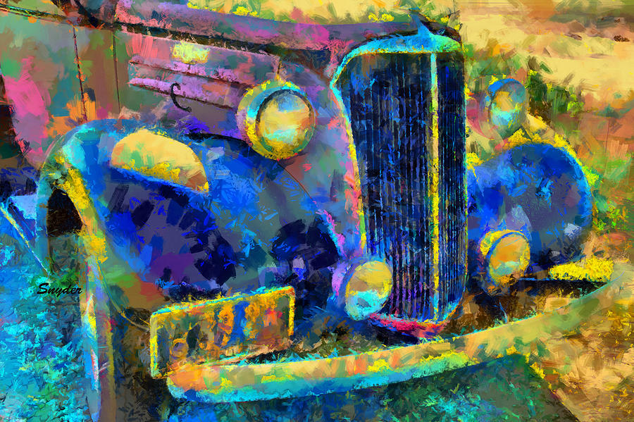 Windmill Farms Chevrolet Truck Painted  Digital Art by Floyd Snyder
