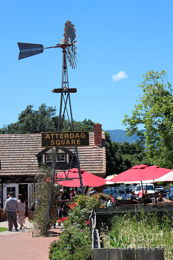 Windmill in Atterdag Square Solvang CA Photograph by Colleen Cornelius