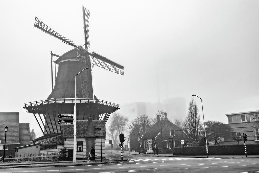 Windmill in the fog Photograph by Pedro Cardona Llambias