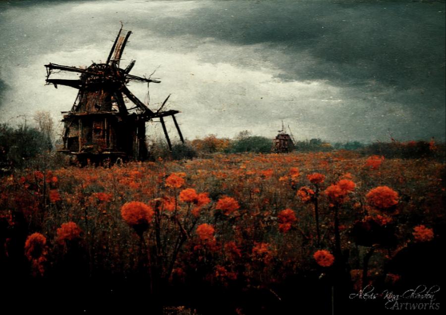 Windmill Lost to Time Digital Art by Alexis King-Glandon