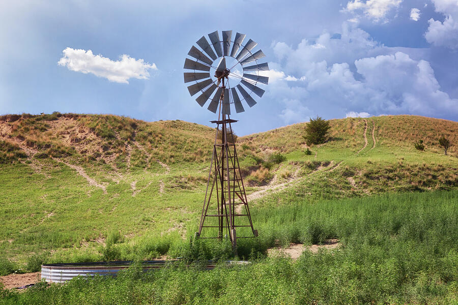 Windmill - Nebraska Sandhills Photograph by Susan Rissi Tregoning