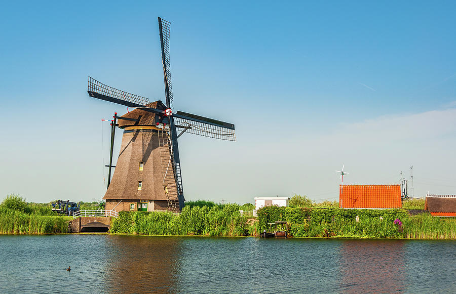 Windmill on the Noord Rivers Photograph by Oswald George Addison