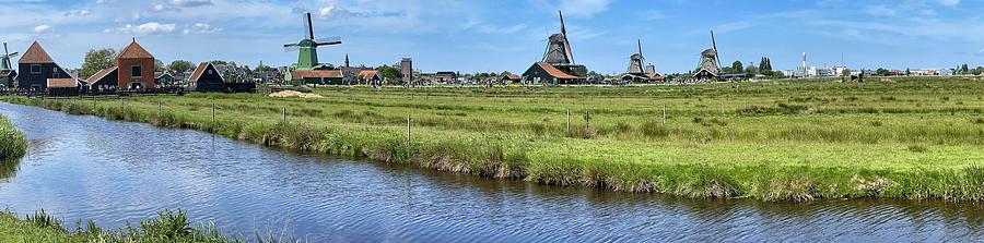 Windmills in Dutch Countryside Photograph by Carla Parris