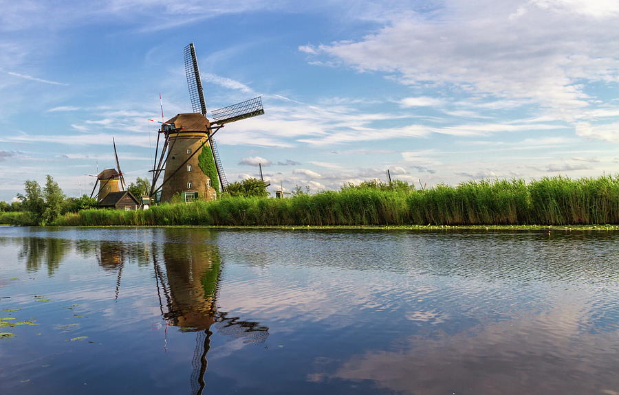 Windmills in Kinderdijk by day, Holland, Netherlands Photograph by Elenarts - Elena Duvernay photo
