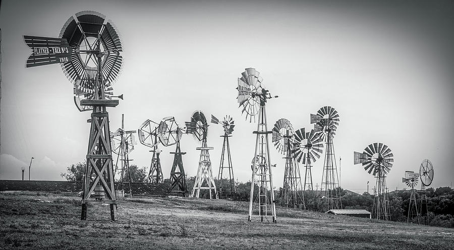 Windmills in Lubbock Photograph by James C Richardson