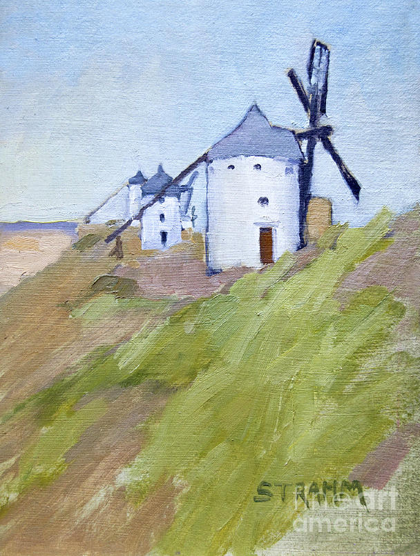 Windmills of Consuegra, Spain Painting by Paul Strahm