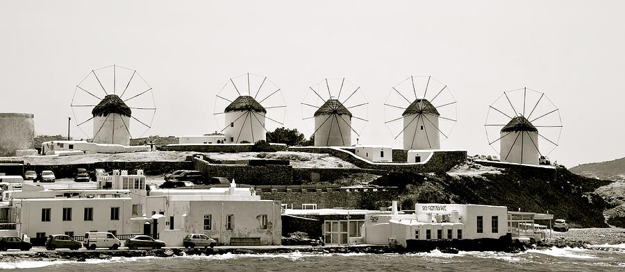 Windmills of Mykonos Photograph by Corinne Rhode