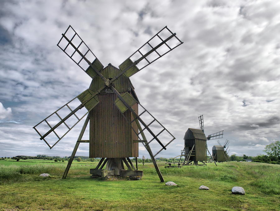 Nature Photograph - Windmills of Oland 2 by Jouko Lehto