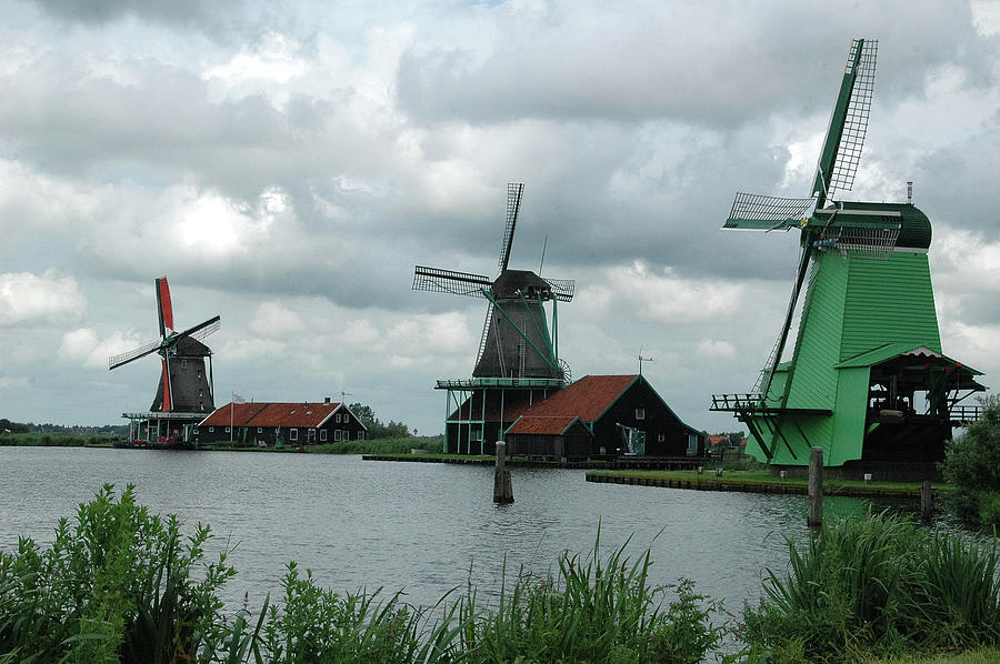 Windmills on the Lake Photograph by Steve Templeton