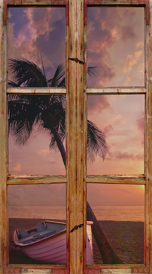Window and boat Digital Art by Ricardo Dominguez