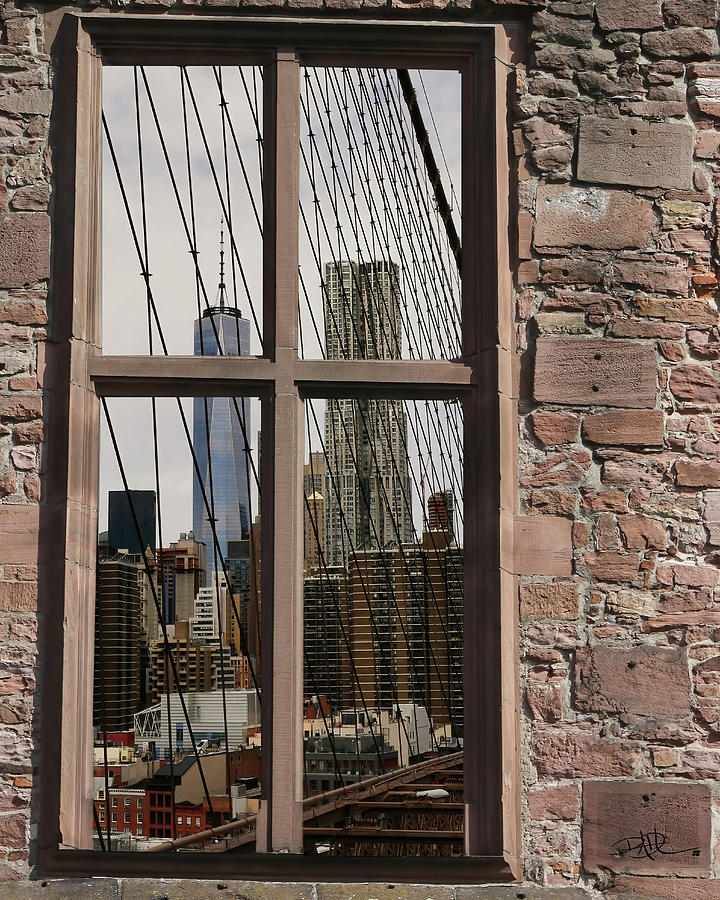 Window and New York City Digital Art by Ricardo Dominguez