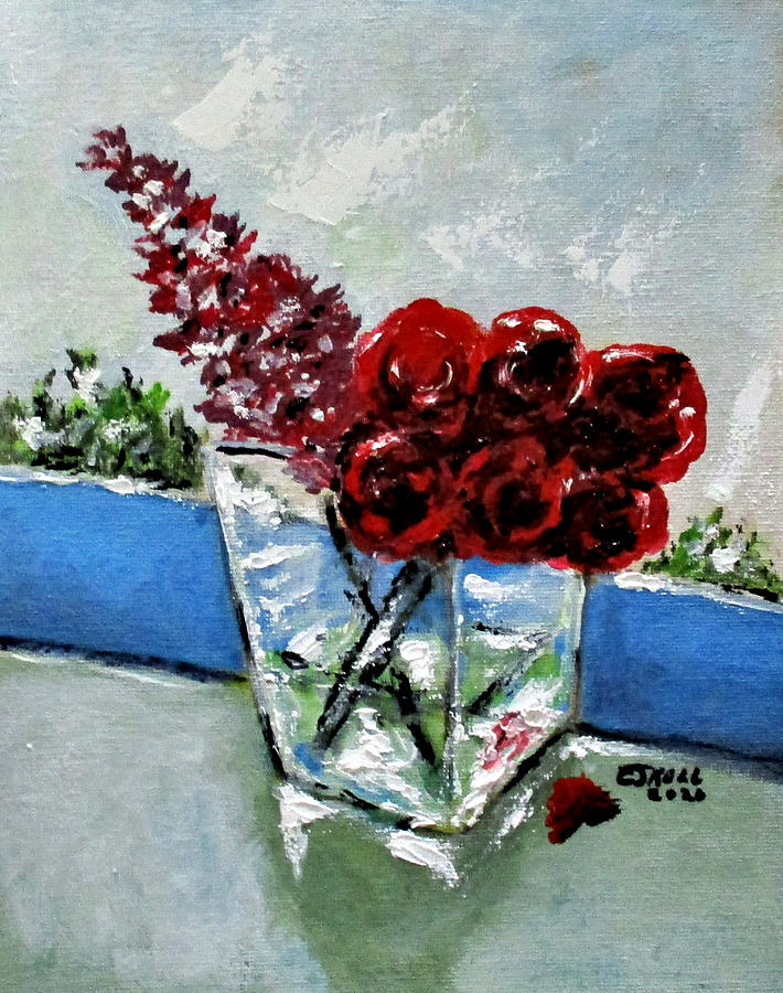 Window Bouquet No2. Mixed Media by Clyde J Kell