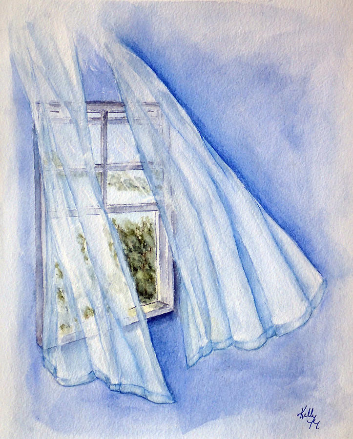 Window Breeze Painting by Kelly Mills