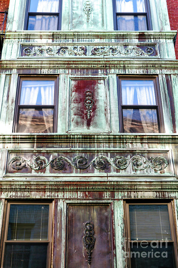 Window Design in Boston North End Photograph by John Rizzuto
