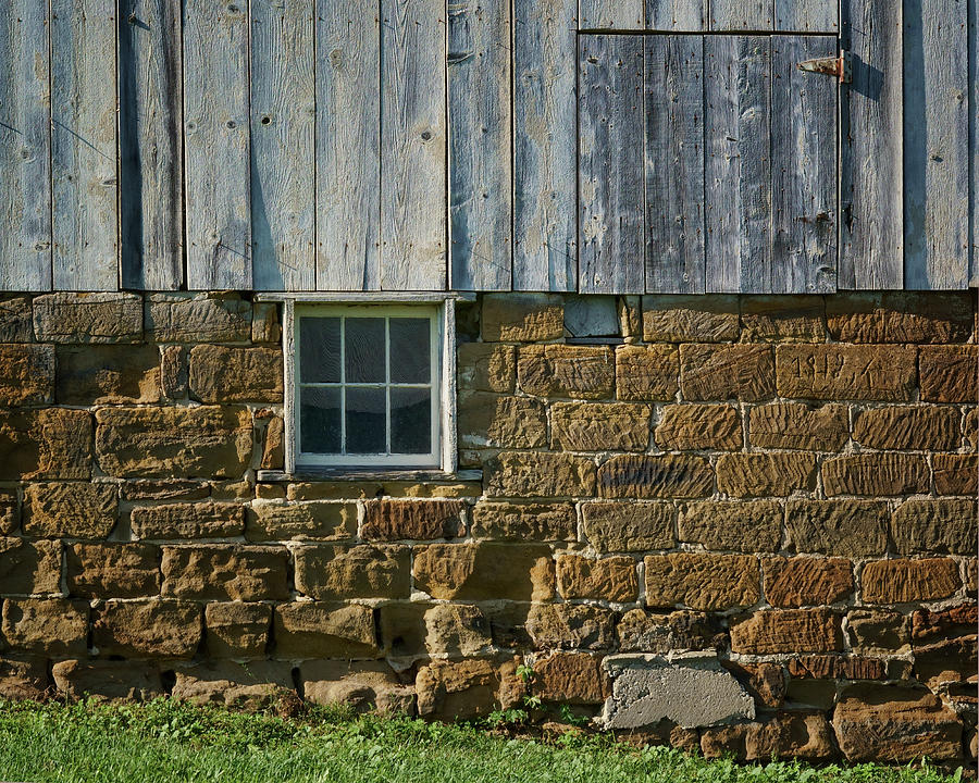 Window, Door, and Wall - Barn Foundation Photograph by Nikolyn McDonald