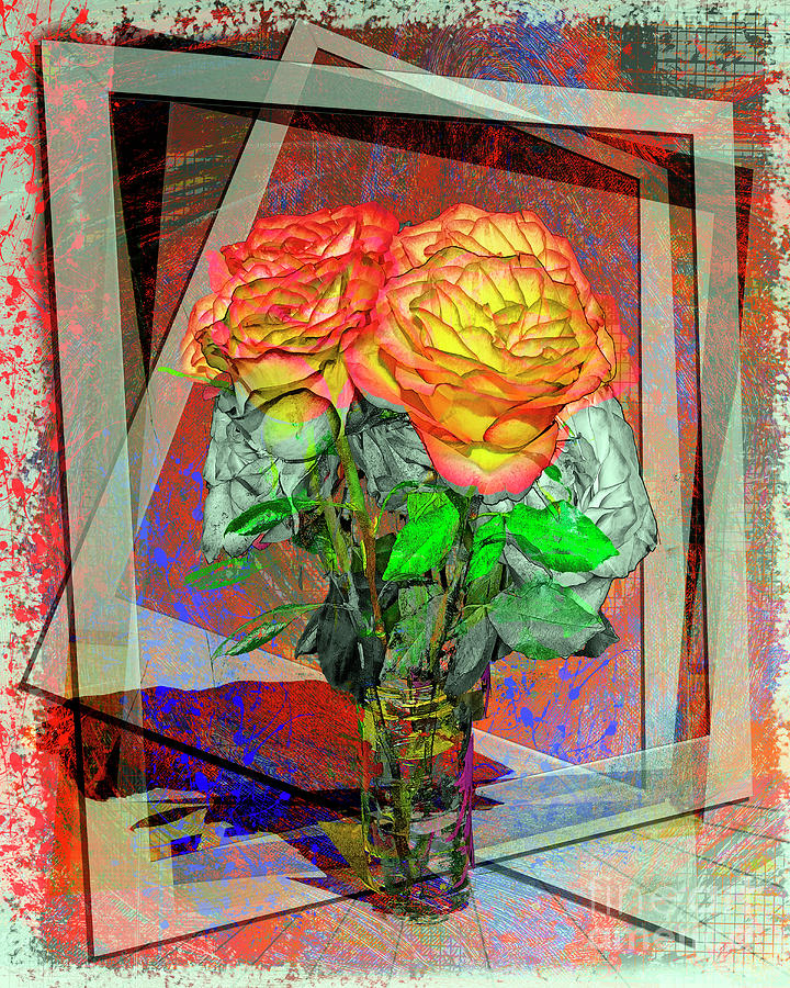 Window Flowers Digital Art by Anthony Ellis