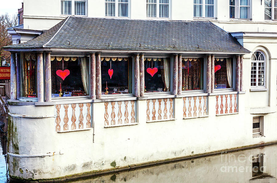 Window Hearts in Bruges Belgium Photograph by John Rizzuto
